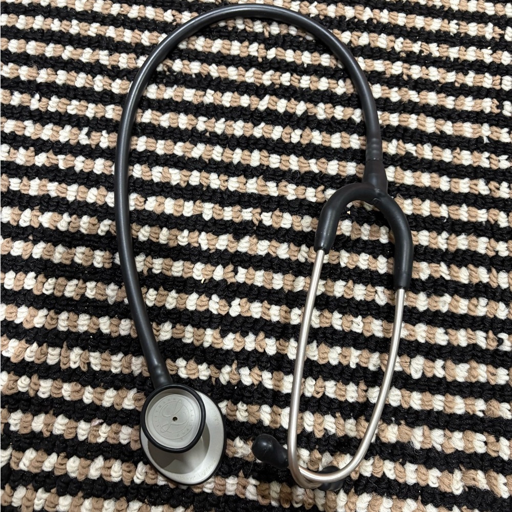 Black and Silver Stethoscope